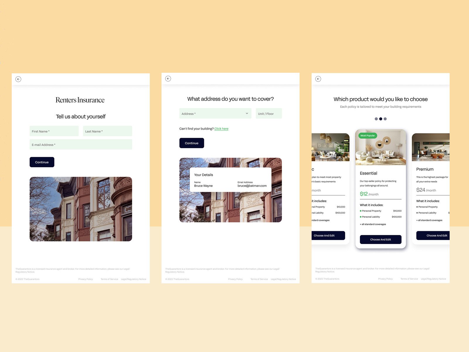 Tablet funnel — responsive experience